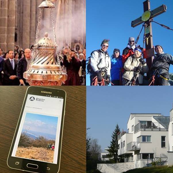 Jakobsweg Spanien Botafumeiro Kathedrale Santiago de Compostela 2002, Großglockner mit Freunden 2006, Angelos Touren am Smartphone 2014, Wohnen an der Liesing bei Alterlaa 2007 Jakobsweg Spanien Botafumeiro Kathedrale Santiago de Compostela 2002, Großglockner mit Freunden 2006, Angelos Touren am Smartphone 2014, Wohnen an der Liesing bei Alterlaa 2007